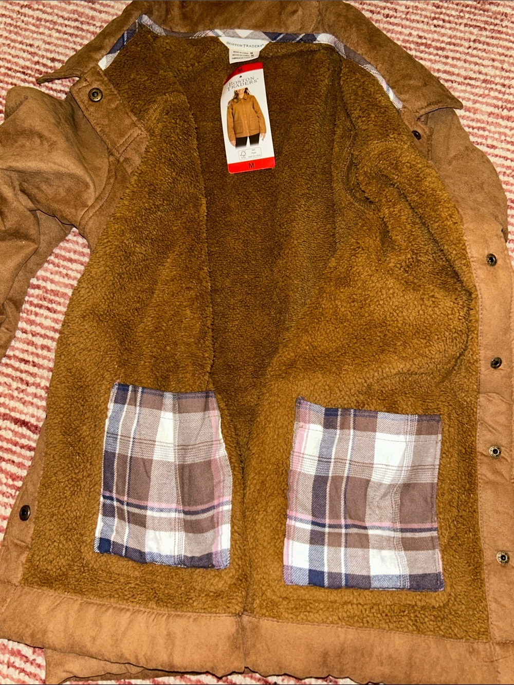 Boston Traders Brown Utility Button-Front Jacket - Picture 6 of 6